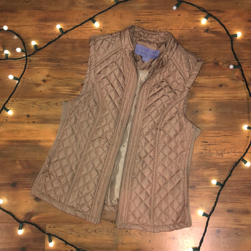 Brown Quilted Vest, Laura Scott